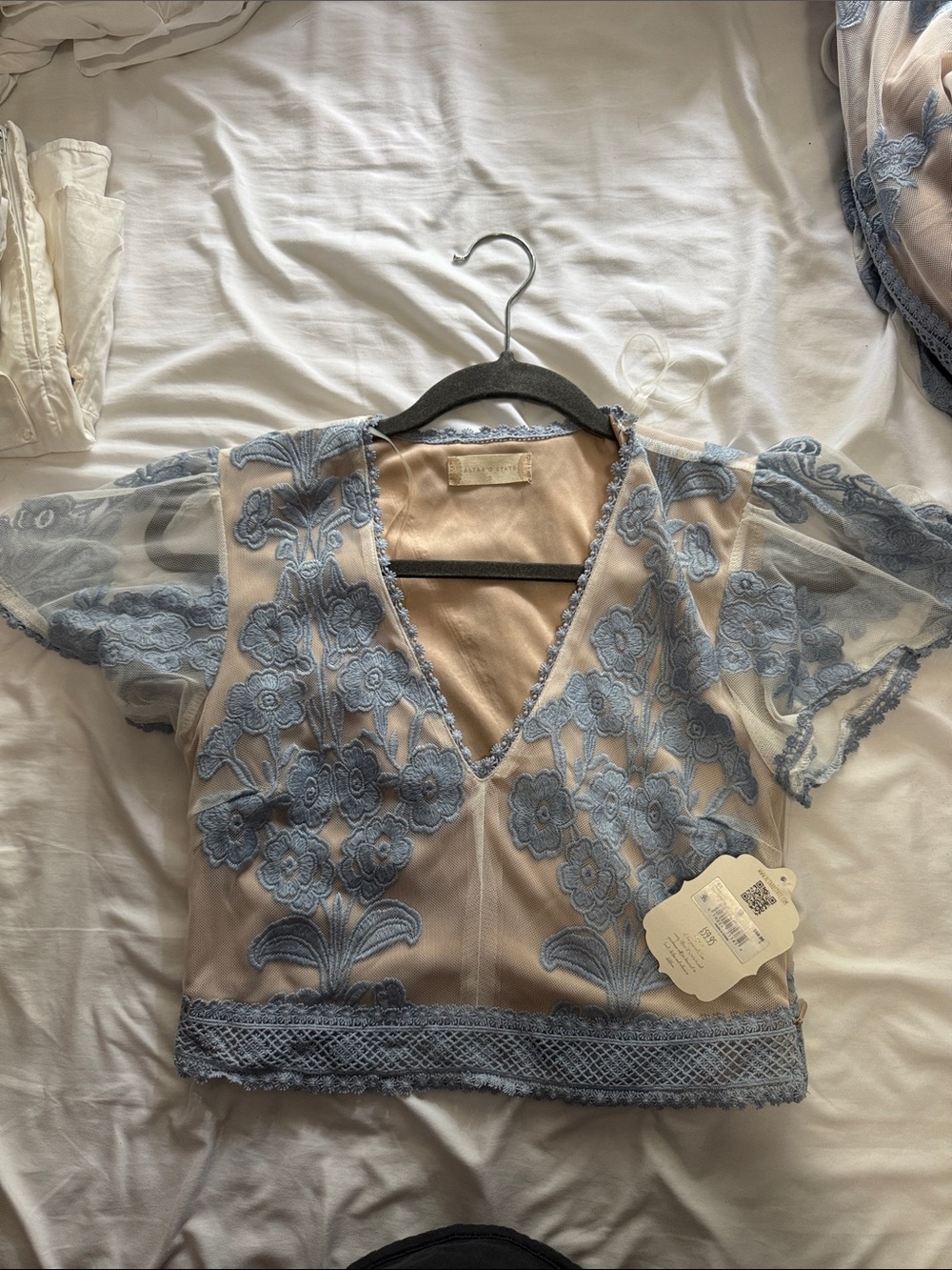 Blue Embroidered Two-Piece Set - Picture 2 of 6